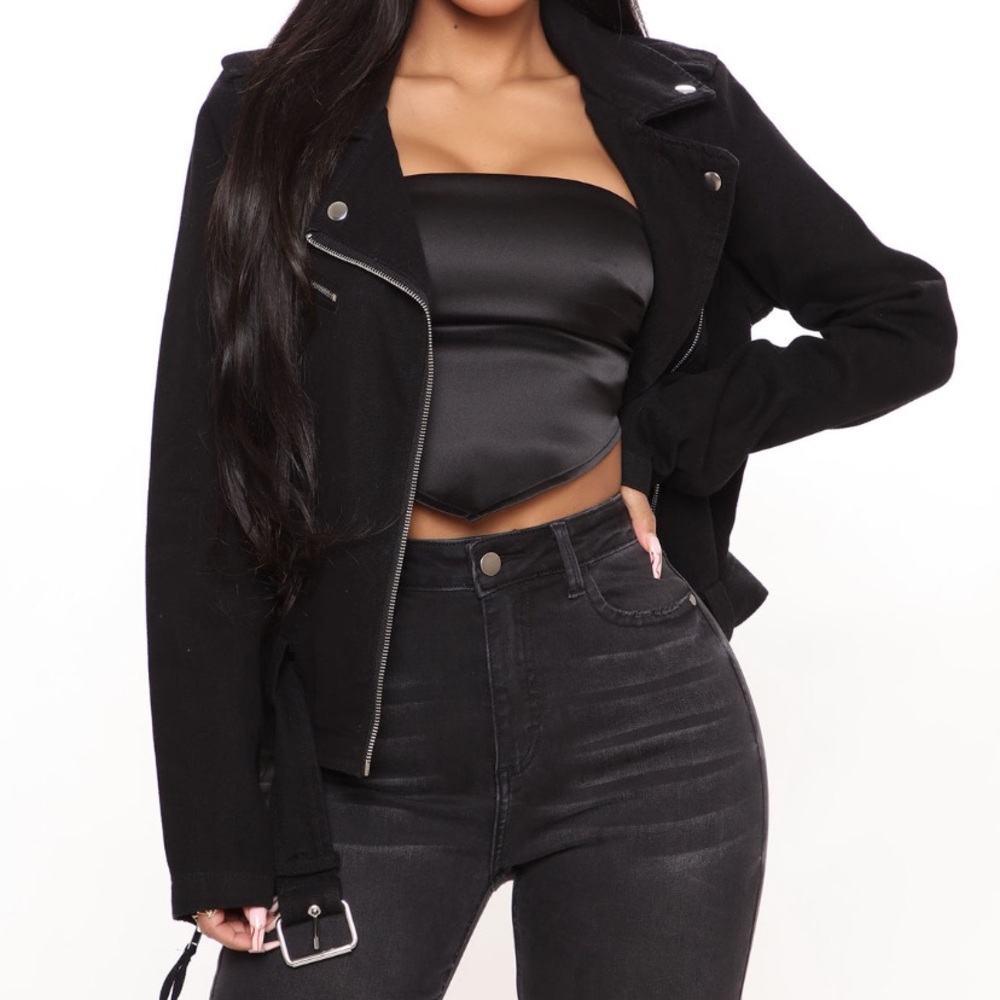 NWT. White Denim Jacket. See Photos.